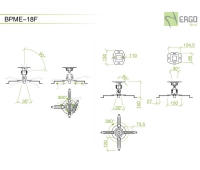 Универсальное потолочное крепление для проектора ErgoFount BPME-18F B