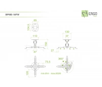 Универсальное потолочное крепление для проектора ErgoFount BPME-18F W