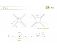 Потолочное крепление для проектора ErgoFount BPM-11