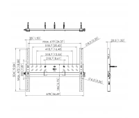 Ультратонкое настенное крепление для дисплея диагональю 32-42, макс. нагрузка 75 кг Vogels PFW 5305