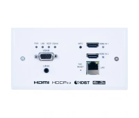 Настенная панель-передатчик, масштабатор, коммутатор с автопереключением сигналов 2 х HDMI 2.0, VGA с аудио, Ethernet Cypress CH-2537TXWPEU