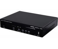 Коммутатор с автопереключением и масштабированием 4х1 HDMI UHD 4K и усилителем мощности 2х20 Вт – 4 Ом Cypress CPLUS-401V