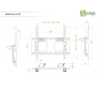 Наклонное крепление на ферму для дисплея ErgoFount BWM-55-44TR