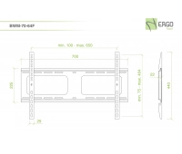 Настенное крепление для дисплея ErgoFount BWM-70-64F