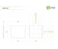 Ультратонкое настенное крепление для дисплея ErgoFount BWM-42F
