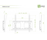 Настенное наклонное крепление для дисплея ErgoFount BWM-55-44AT