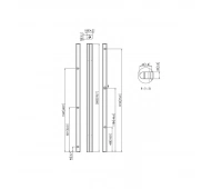 Напольная штанга 2000 мм модульной крепежной системы Connect-it Vogels PUC 2720 Black