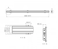 Крепежная планка шириной 3315 мм для направляющих модульной крепежной системы Connect-it Vogels PFB 3433