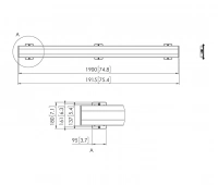 Крепежная планка шириной 1915 мм для направляющих модульной крепежной системы Connect-it Vogels PFB 3419