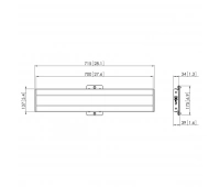 Крепежная планка шириной 715 мм для направляющих модульной крепежной системы Connect-it Vogels PFB 3407 Black
