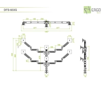 Настольное крепление для 6 мониторов ErgoFount DFS-603G