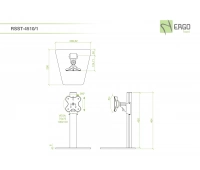 Крепление для монитора до 24 с утяжеленным основанием, макс. нагрузка 12 кг ErgoFount RSST-4510/1