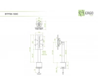 Настольное крепление для монитора ErgoFount BTFS6-100C