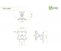 Настенное крепление для монитора ErgoFount BTFS-100W