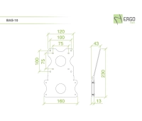 Адаптер VESA 75х75, 100х100 ErgoFount BAS-10