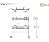 Настольное крепление спина-к-спине для 8 мониторов ErgoFount TBBS-800DC