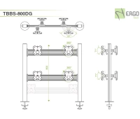 Настольное крепление спина-к-спине для 8 мониторов ErgoFount TBBS-800DG