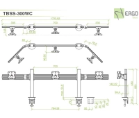 Настольное крепление для 3 мониторов ErgoFount TBSS-300WC