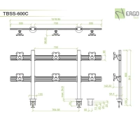 Настольное крепление для 6 мониторов ErgoFount TBSS-600C