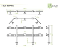 Настольное крепление для 6 мониторов ErgoFount TBSS-600WG