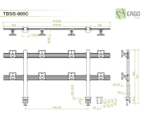 Настольное крепление для 8 мониторов ErgoFount TBSS-800C