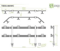 Настольное крепление для 8 мониторов ErgoFount TBSS-800WC