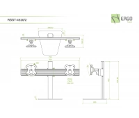 Крепление для 2 мониторов до 24 (1x2) ErgoFount RSST-4520/2