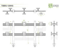 Настольное крепление спина-к-спине для 12 мониторов ErgoFount TBBS-1200G