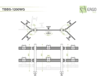 Настольное крепление спина-к-спине для 12 мониторов ErgoFount TBBS-1200WG