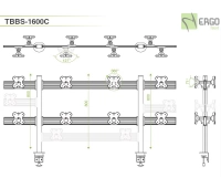 Настольное крепление спина-к-спине для 16 мониторов ErgoFount TBBS-1600C