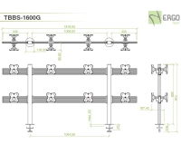 Настольное крепление спина-к-спине для 16 мониторов ErgoFount TBBS-1600G