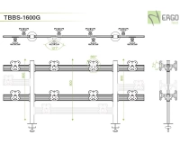 Настольное крепление спина-к-спине для 16 мониторов ErgoFount TBBS-1600G