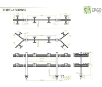 Настольное крепление спина-к-спине для 16 мониторов ErgoFount TBBS-1600WC