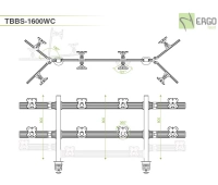 Настольное крепление спина-к-спине для 16 мониторов ErgoFount TBBS-1600WC