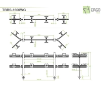 Настольное крепление спина-к-спине для 16 мониторов ErgoFount TBBS-1600WG