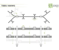 Настольное крепление спина-к-спине для 16 мониторов ErgoFount TBBS-1600WG