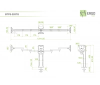 Настольное крепление для 3 мониторов ErgoFount BTFS-303TG