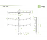 Настольное крепление для 6 мониторов ErgoFount BTFS-603C