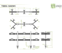 Настольное крепление спина-к-спине для 12 мониторов ErgoFount TBBS-1200WC