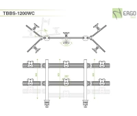 Настольное крепление спина-к-спине для 12 мониторов ErgoFount TBBS-1200WC