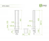 Основание для крепежа серии BTFS ErgoFount BTFS-450B/C