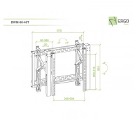 Модульное настенное выдвижное крепление для видеостен из дисплеев ErgoFount BWM-06-46T