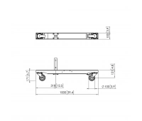Колесная база для стендов модульной крепежной системы Universal video wall Vogels PFT 8920 Black