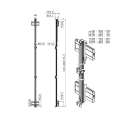 Вертикальный профиль модульной крепежной системы Universal LED video wall Vogels PLM 8030