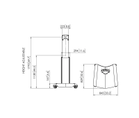 Напольная мобильная стойка для дисплея Vogels PFT 2520