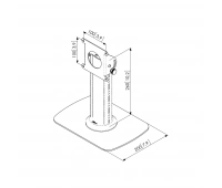 Напольная стационарная стойка для защитных кожухов TabLock Vogels PTA 3005B