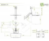 Настенное рабочее место для монитора ErgoFount BSSW-01