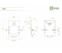 Подставка для монтажа ноутбука или планшета на крепления серии BTFS, DFS, DFST ErgoFount AS05