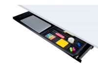 Выдвижной ящик-органайзер с замком для канцелярских принадлежностей и ноутбука под стол ErgoFount PTS8725B-L