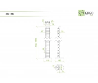 Вертикальный гибкий кабель-канал ErgoFount CS-13B